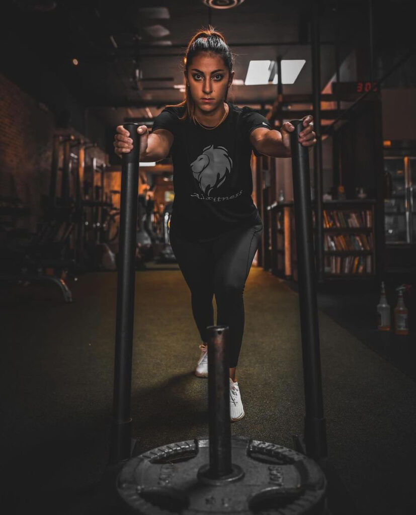 Girl Pushing Sled